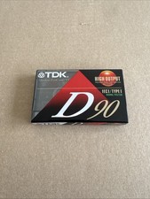 TDK Cassette Tape D90 IEC I/Type I High Output 90 Minutes Sealed Brand New