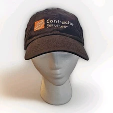 THE HOME DEPOT CONTRACTOR SERVICES BLACK ADJUSTABLE BASEBALL HAT CAP