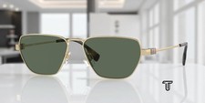 BURBERRY BE3146 110971 Light Gold Dark Green 56 mm Men's Sunglasses