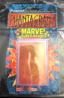 Vintage Marvel Spiderman Polaroid Phantagrams 3-D Hologram Sticker 1996 sealed