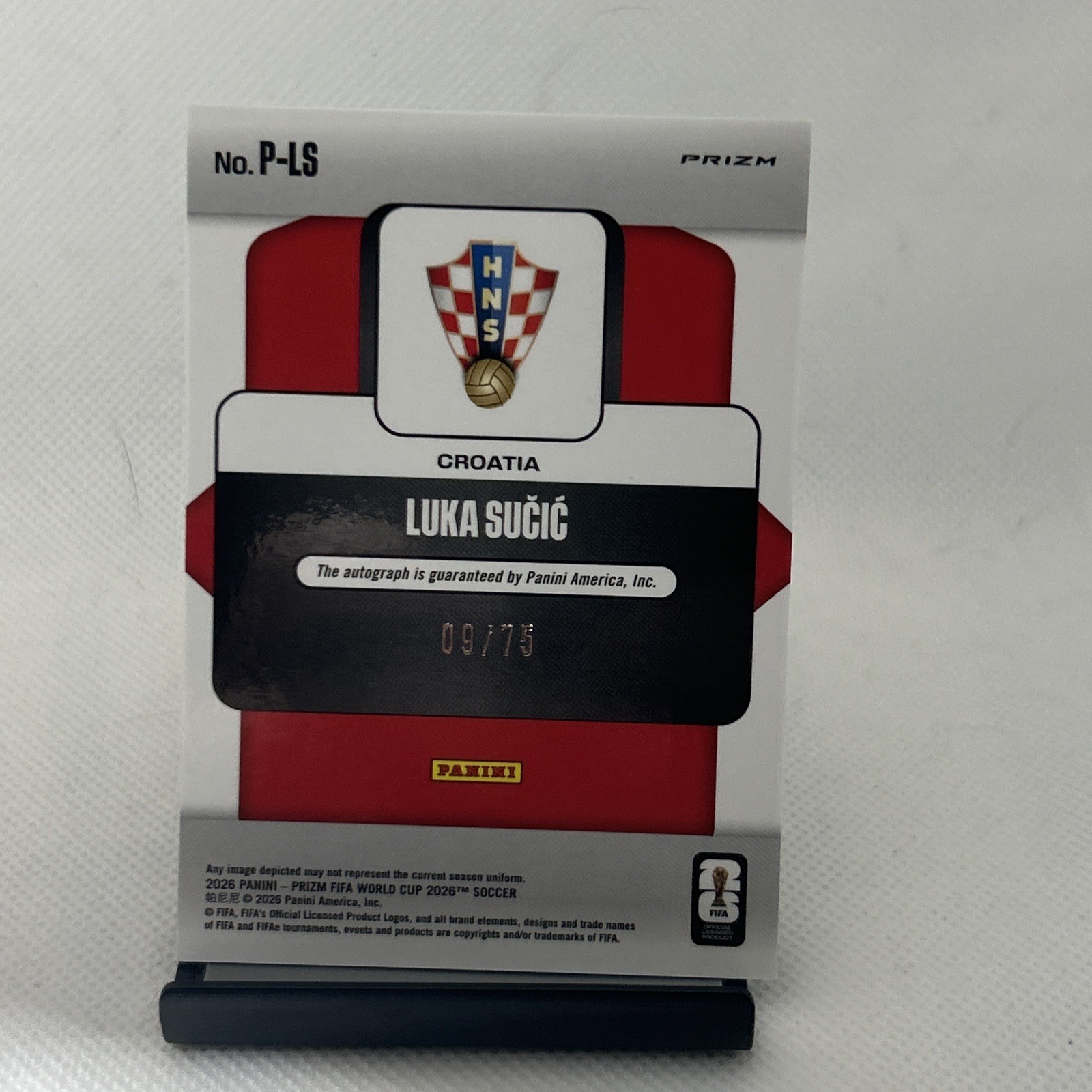 2026 FIFA WORLD CUP auto Luka Sucic Autograph Silver /75 view 2