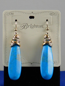 Brighton Two Tone NEPTUNE'S RINGS PYRAMID Carnelian Drop Earrings JA405G #4