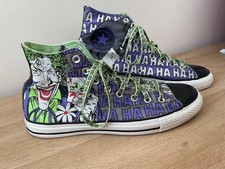 Converse Chuck Taylor All Star Batman Joker Hi Top Trainers Print UK 10 Ha-Ha 