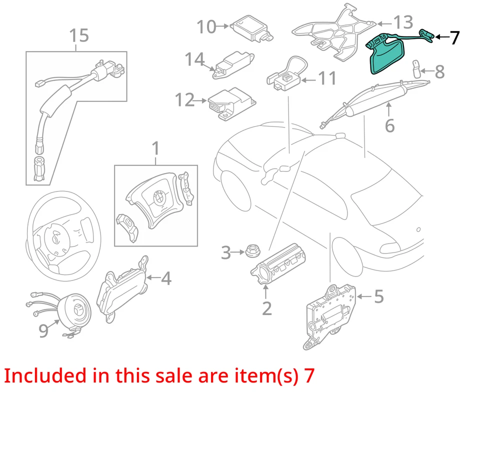 BMW 525i LH 2001-2003 airbag cortina techo trasero fabricante de equipos originales Foto 4 de 4