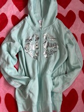 The Children s Place Girl Power Teal zip Up Jacket Size 10/12 Kids Large