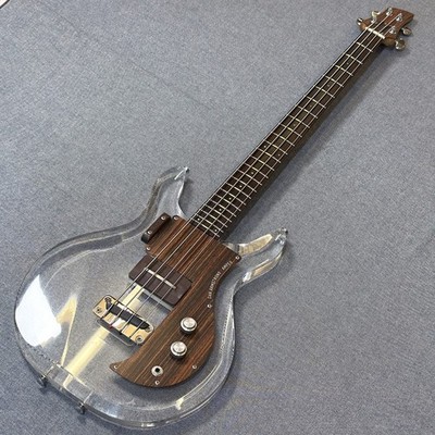 Dan Armstrong Lucite Bass 1970 Clear Acrylic Vintage Short Scale with Softcase