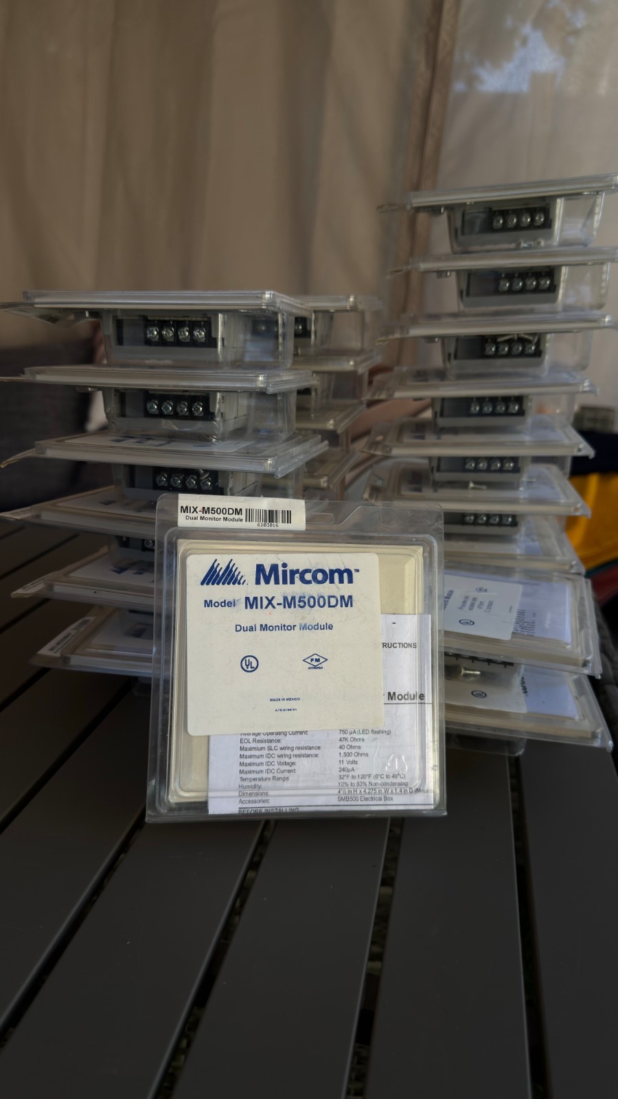 MIRCOM MIX-M500DM Dual input Addressable Monitor Module *New *