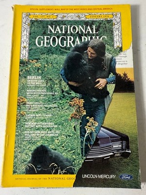 National Geographic Magazine January 1970 Vol. 137 No. 1 Dian Fossey W/ Map