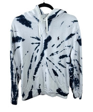 Polo Ralph Lauren M Blue Tie Dye Hooded Pullover Hoodie Sweatshirt Preppy