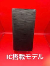 Louis Vuitton Epi Brazza Long Wallet Noir Black IC Chip Excellent