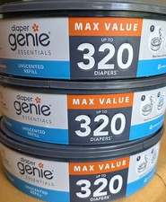 Diaper Genie Essentials 3 Unscented Refill Playtex Up to 32O Baby Diapers