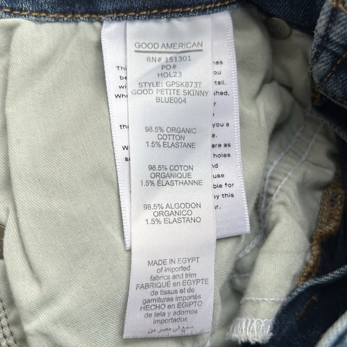 Good American Jeans Women's Size 8/29 Good Petite Skinny Ankle Dark Wash Denim - Picture 8 of 8