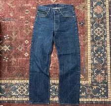 Levi's 501s Dark Wash Jeans Vintage 1980s Made in USA 30x30 Button Fly Western