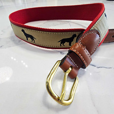 Barrons-Hunter Boy's Casual Belt Size 26 Waist Dog Pattern