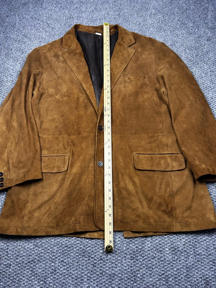 Blazer Orvis Para Hombres 48 Marrón Gamuza Cuero Deportivo Abrigo Chaqueta Informal Clásico Foto 2 de 4