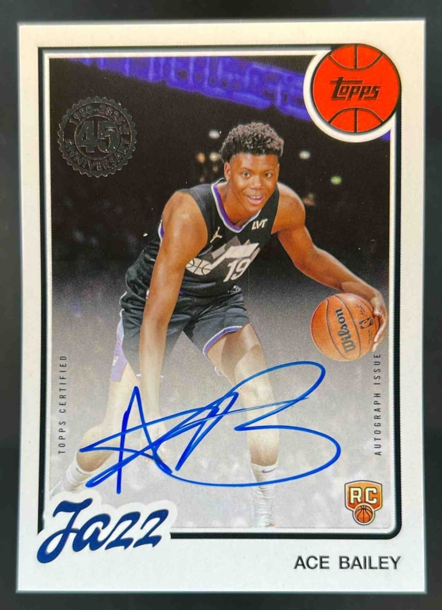 2025-26 Topps Ace Bailey 1980-81 Rookie Auto RC Rookie #80B2R-AB Jazz