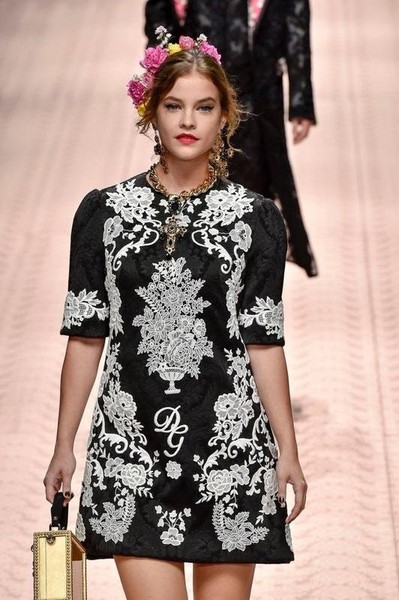 Women Dolce & Gabbana Dress Black Jacquard 38 #3E0M