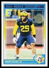 2024 Score Junior Colson #359 RC Rookie Los Angeles Chargers