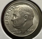 1947 D Roosevelt Dime BU Uncirculated Mint State 90% Silver 10c US Coin