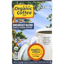 The Organic Coffee Co Breakfast Blend Single Serve Coffee 4.65 Oz