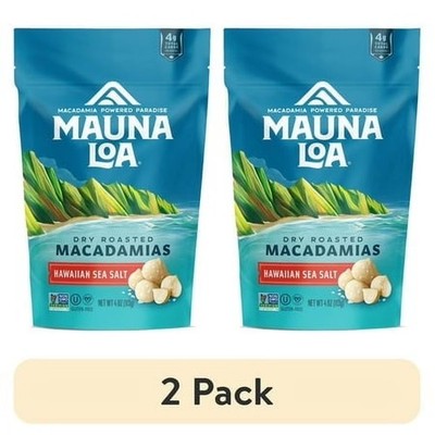 Sea Salt Macadamia Nuts, 4oz Bag (Pack of 2)