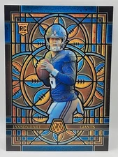 2025 Panini Mosaic Jaxson Dart RC Oversized Stained Glass Prizm #19 NY Giants