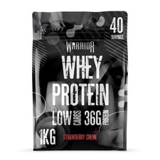 Warrior Whey Protein Powder 1 kg | High Protein Shake | Strawberry Flavour 28.99 per kilo