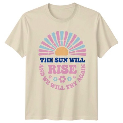 The Sun Will Rise Again Boho Natur Grafik T-Shirt