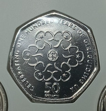 2010 BUNC 50p Fifty Pence Coin Girl Guides Brilliant Uncirculated
