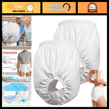 2 Pack Washable Reusable Waterproof Incontinence Diaper Covers - Leak-Proof Soft