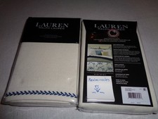 NEW Ralph Lauren Annie BLUE Leaf Stitch Euro Pillow Sham MSRP 135