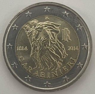 2 Euro Gedenkmünze Italien 2014 Carabinieri unz.