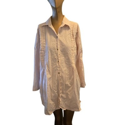 Extreme Ropa Classic Pleated Light Mauve Button Up Side Slit  Blouse