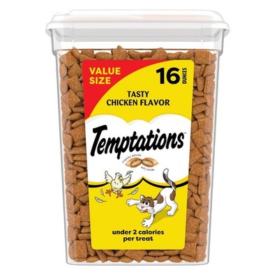 Healthy Cat Treats: Crunchy and Soft Chicken Flavor - 16 oz. Resealable Tub