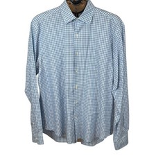 Culturata Roma Mens XL 17.5 Tailored Fit Cotton Check Button Down Shirt Italy