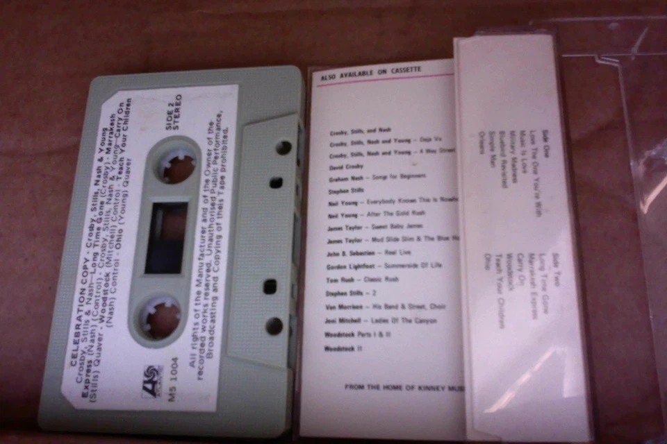 EX 1970 PROMO PAPER LABEL CASSETTE Crosby Stills Nash & Young Celebration Copy - Image 3 of 4