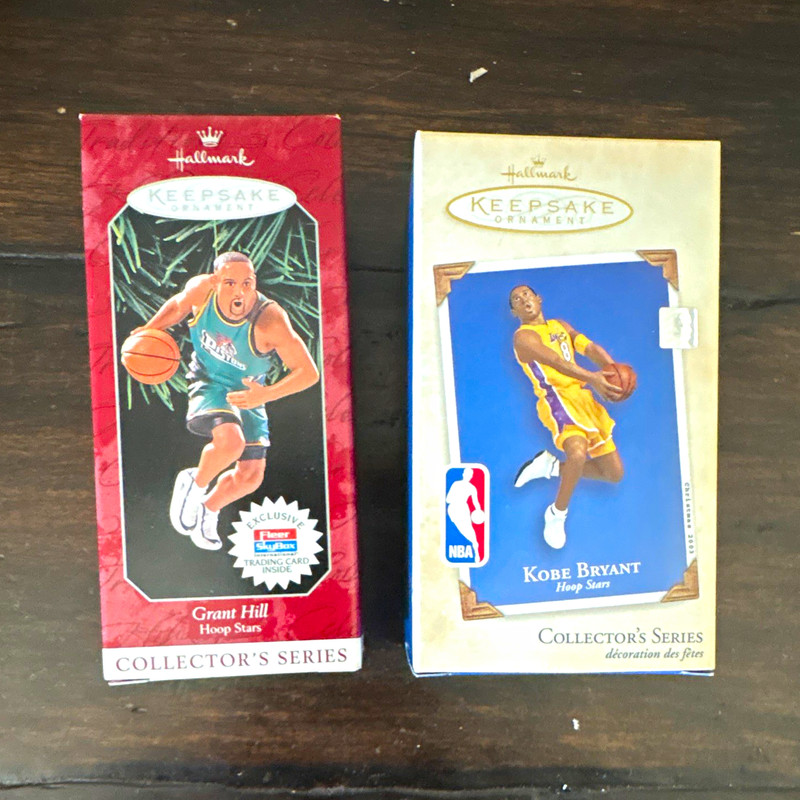 Hallmark Keepsake NBA Hoop Stars Grant Hill & Kobe Bryant Ornaments (2)
