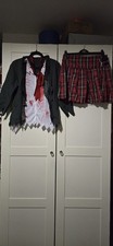 Smiffys Zombie School Girl Costume Size L Halloween Fancy Dress Outfit