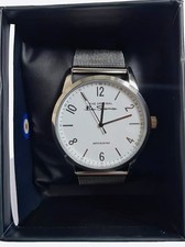 BEN SHERMAN WATCH QUARTZ WATER RESISTANT SILVER TONED METAL STRAP GIFT BOXED