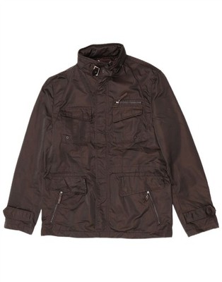 Zara Herren Utility Jacke mit Kapuze UK 38 mittelbraun DL01