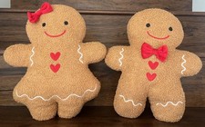 2025 Target Bullseye Gingerbread Boy  Girl Shaped Throw Pillows Christmas