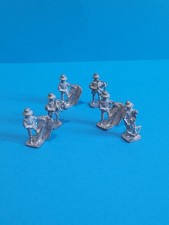 Vintage Collectible Miniature Pewter Figurines : Medieval Knights Set Of 6