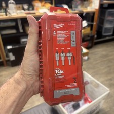 MILWAUKEE 49-22-8610 4 Piece One-Piece Carbide Hole Cutter Set NEW FAST SHIP