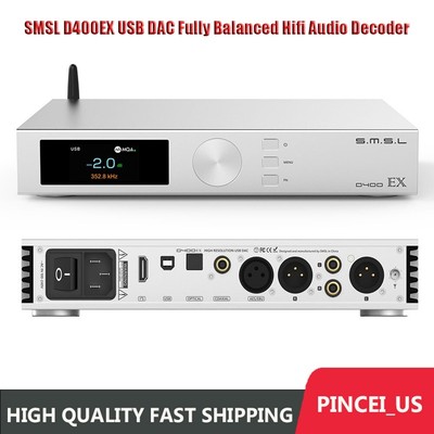 SMSL D400EX USB DAC Fully Balanced Hifi Audio Decoder Dual 