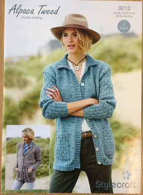 Stylecraft 9213 Strickanleitung Damen Strickjacken in Stylecraft Alpaka Tweed DK