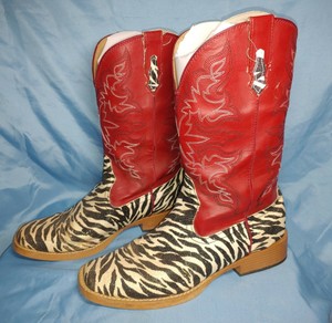 zebra cowgirl boots