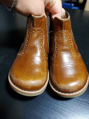 Elephantito Boys Chelsea Leather Bootie Toddler Size Apache Color