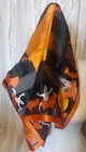 100% Silk Halloween Square ,Pumpkins, Ghosts, and Bats. Orange And Black — photo 3