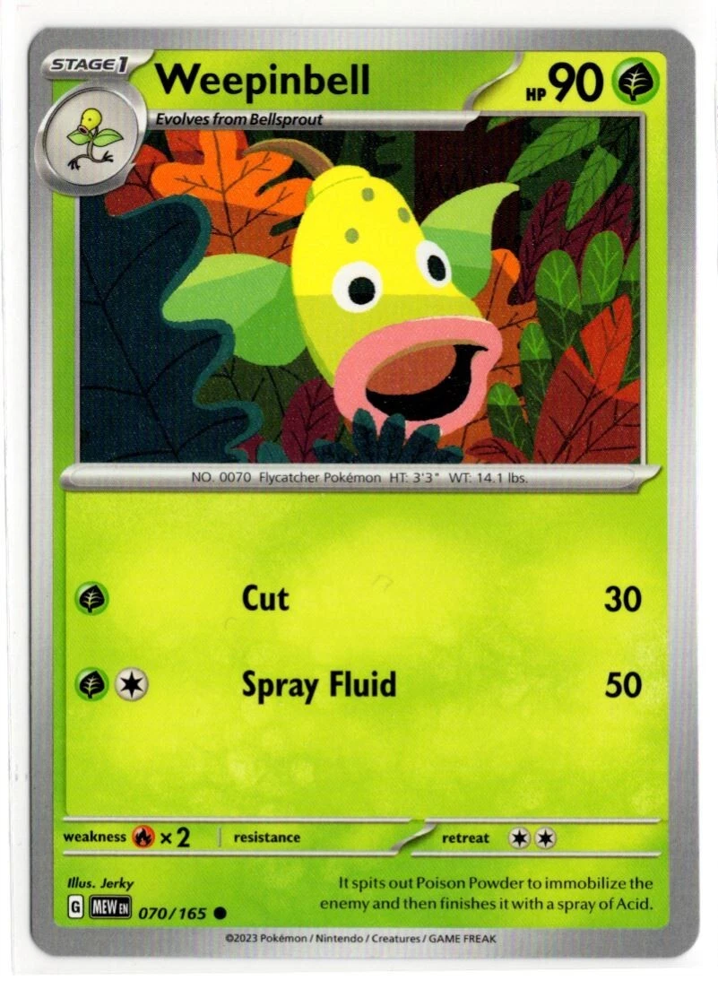 Weepinbell Pokémon TCG Cards for sale