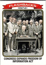 2023 Topps Heritage News Flashbacks NF-9 Freedom of Information Act